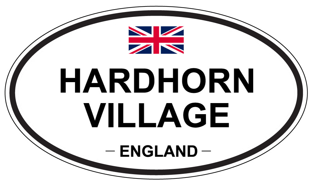 HARDHORN VILLAGE, ENGLAND - Oval Sticker