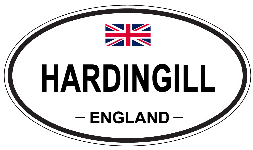 HARDINGILL, ENGLAND - Oval Sticker