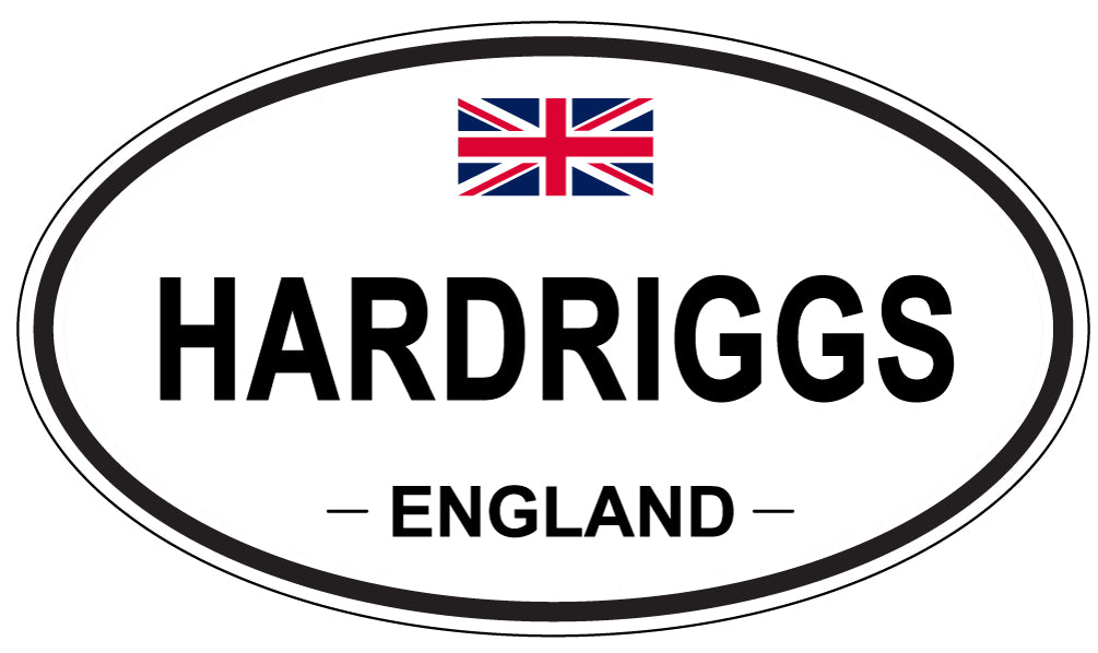 HARDRIGGS, ENGLAND - Oval Sticker