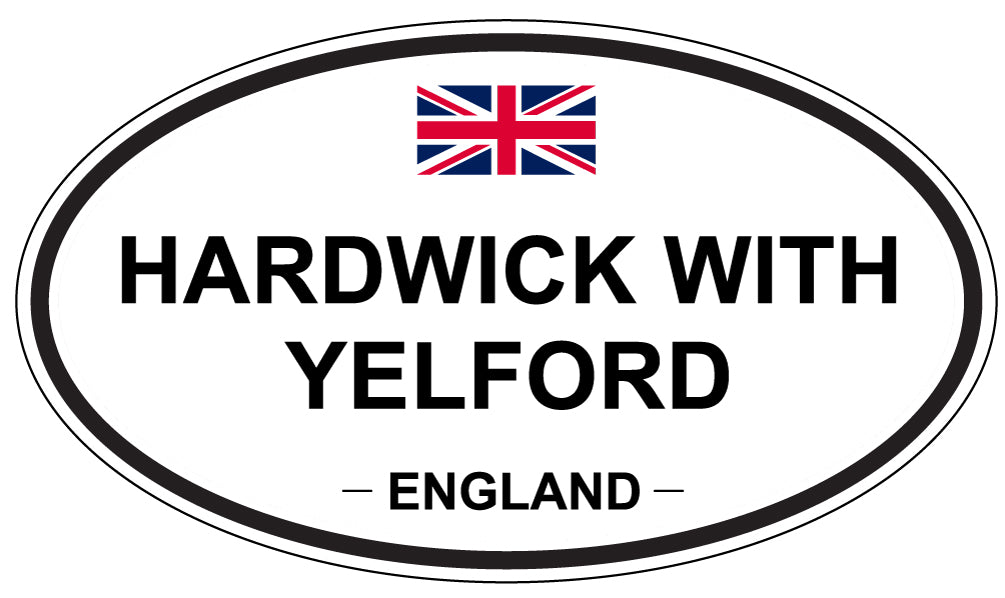 HARDWICK WITH YELFORD, ENGLAND - Oval Sticker