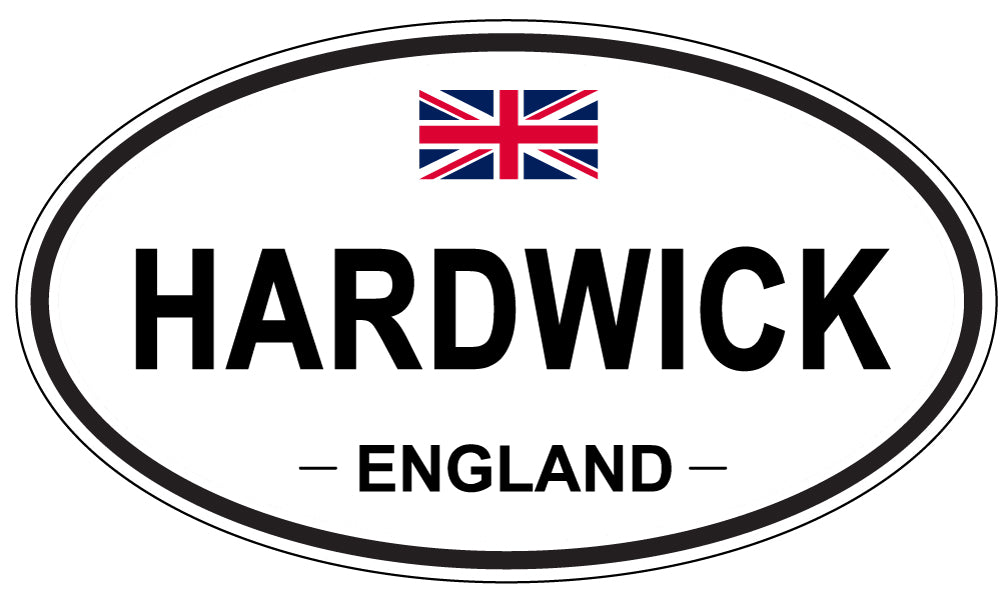 HARDWICK, ENGLAND - Oval Sticker