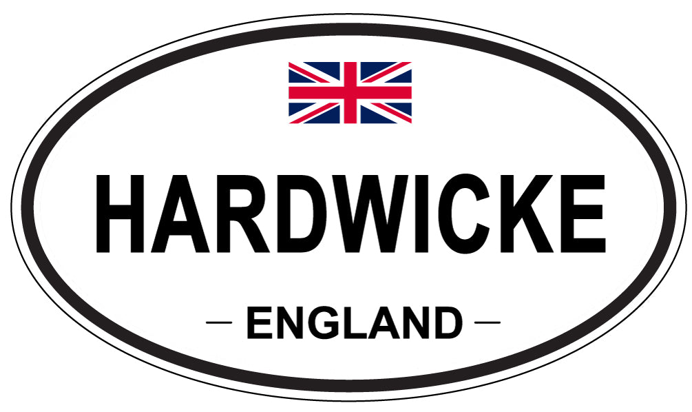 HARDWICKE, ENGLAND - Oval Sticker