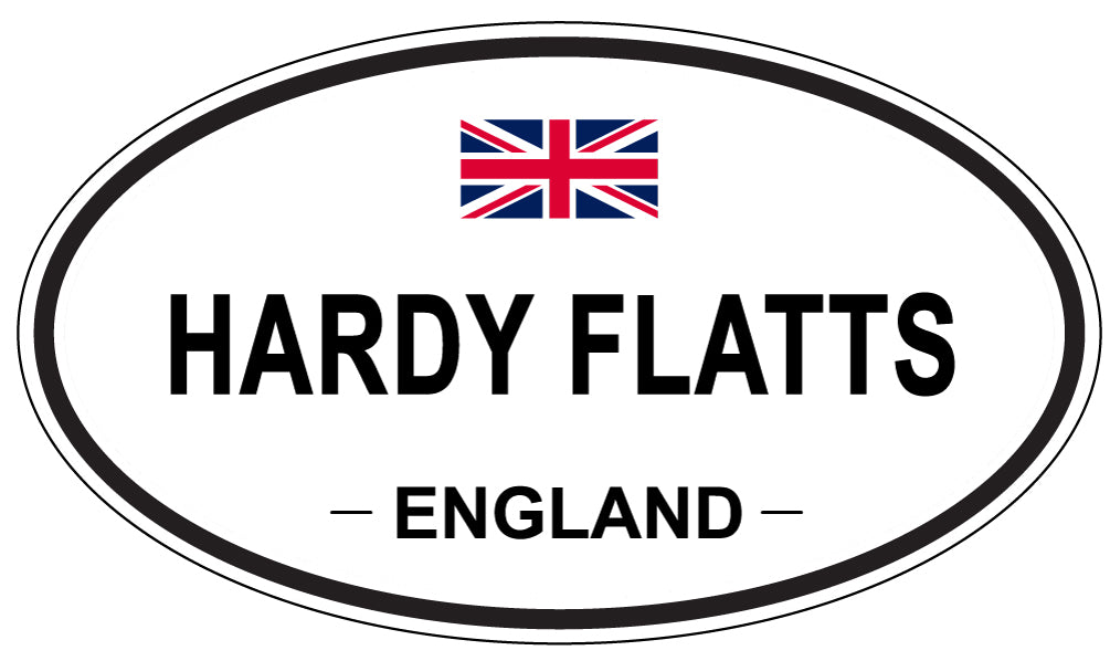 HARDY FLATTS, ENGLAND - Oval Sticker
