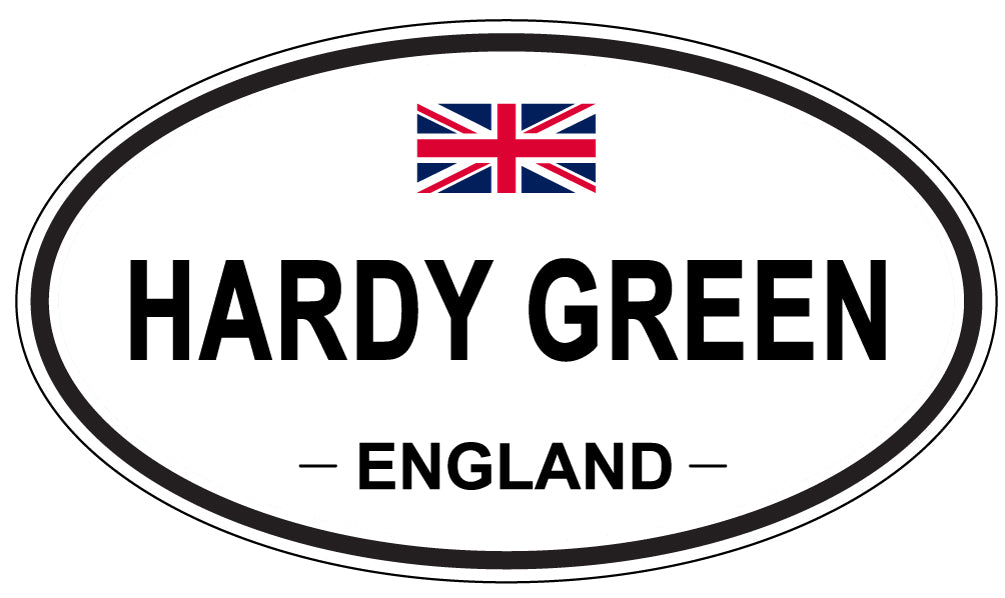 HARDY GREEN, ENGLAND - Oval Sticker
