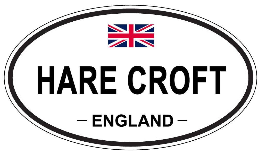 HARE CROFT, ENGLAND - Oval Sticker