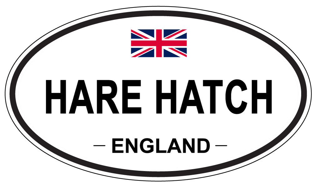HARE HATCH, ENGLAND - Oval Sticker