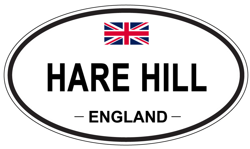 HARE HILL, ENGLAND - Oval Sticker