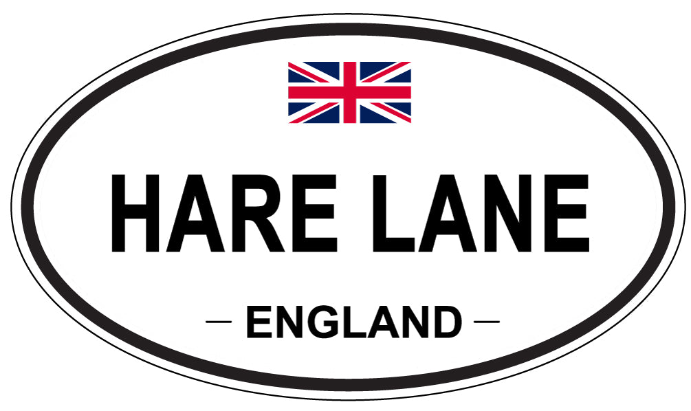 HARE LANE, ENGLAND - Oval Sticker