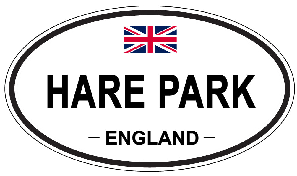 HARE PARK, ENGLAND - Oval Sticker