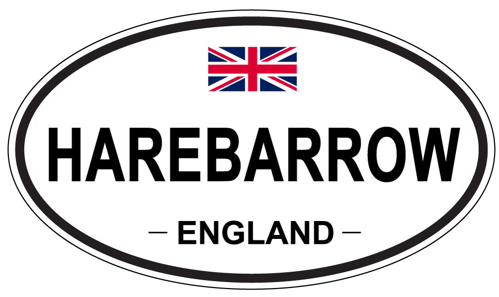 HAREBARROW, ENGLAND - Oval Sticker