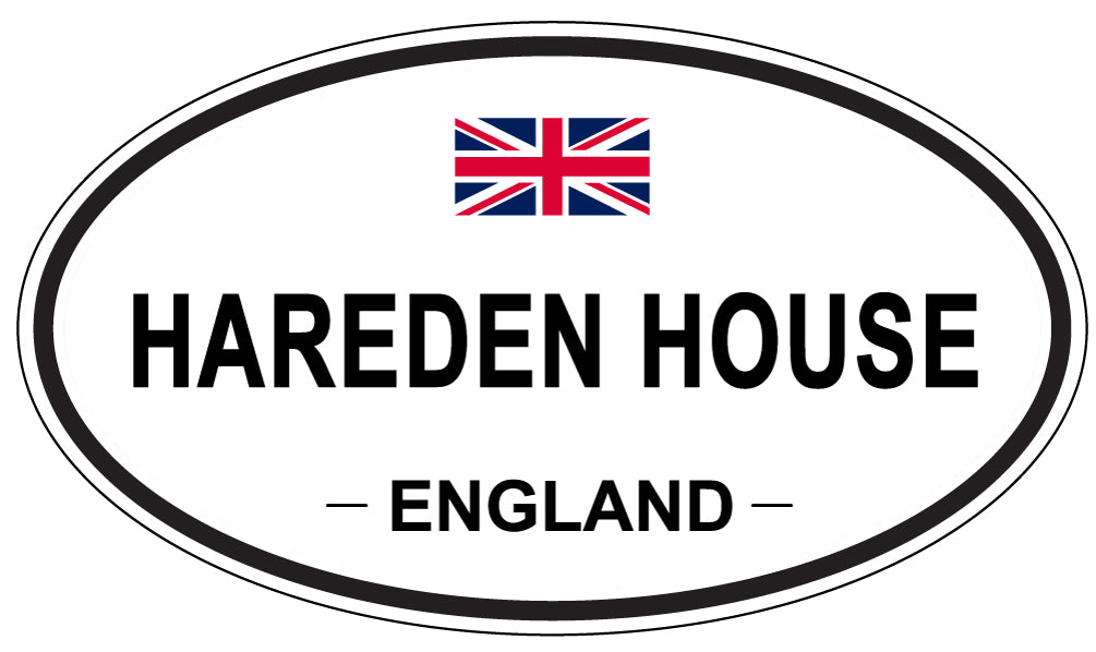 HAREDEN HOUSE, ENGLAND - Oval Sticker