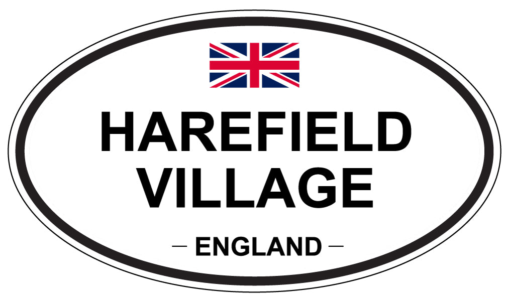 HAREFIELD VILLAGE, ENGLAND - Oval Sticker