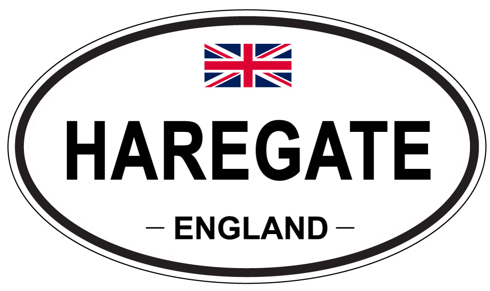 HAREGATE, ENGLAND - Oval Sticker