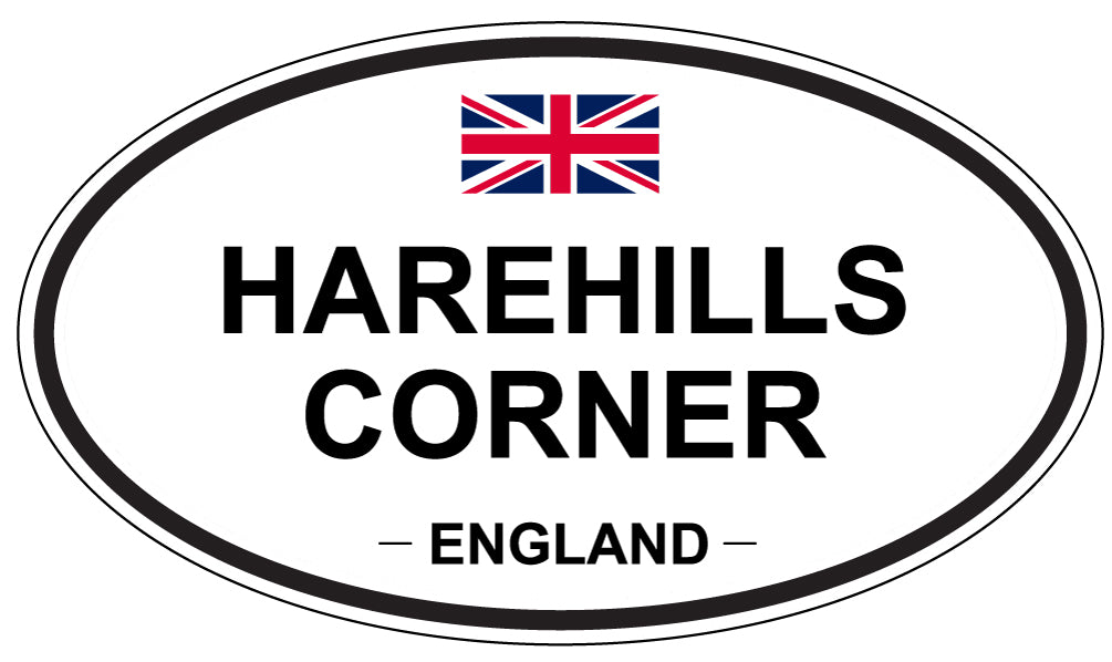 HAREHILLS CORNER, ENGLAND - Oval Sticker