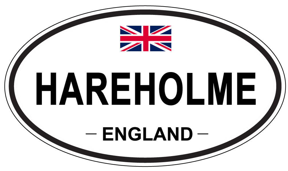 HAREHOLME, ENGLAND - Oval Sticker