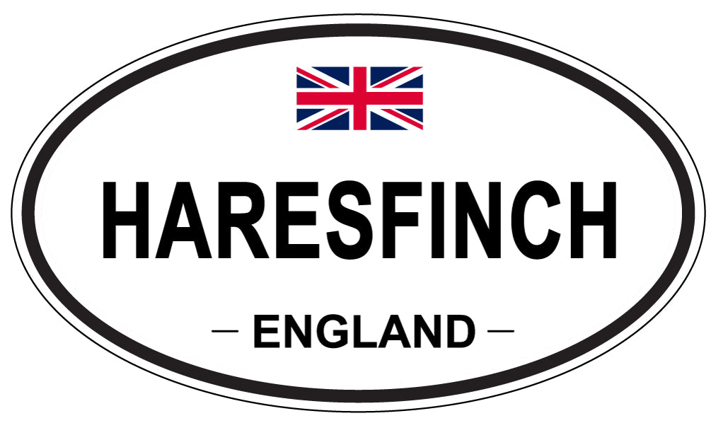 HARESFINCH, ENGLAND - Oval Sticker