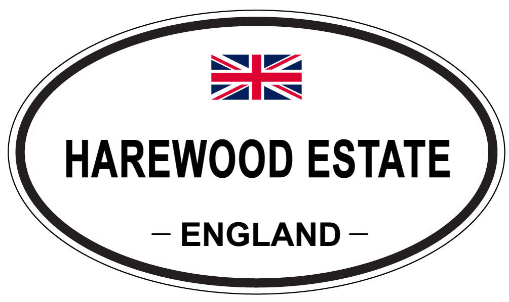 HAREWOOD ESTATE, ENGLAND - Oval Sticker