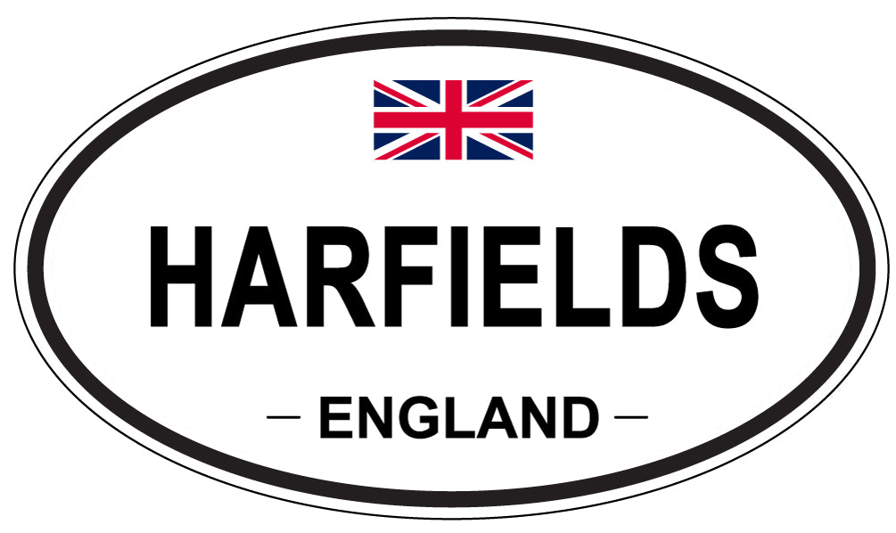 HARFIELDS, ENGLAND - Oval Sticker