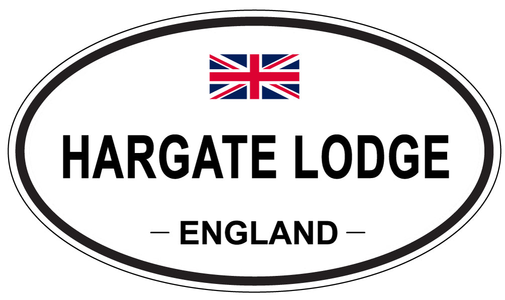 HARGATE LODGE, ENGLAND - Oval Sticker