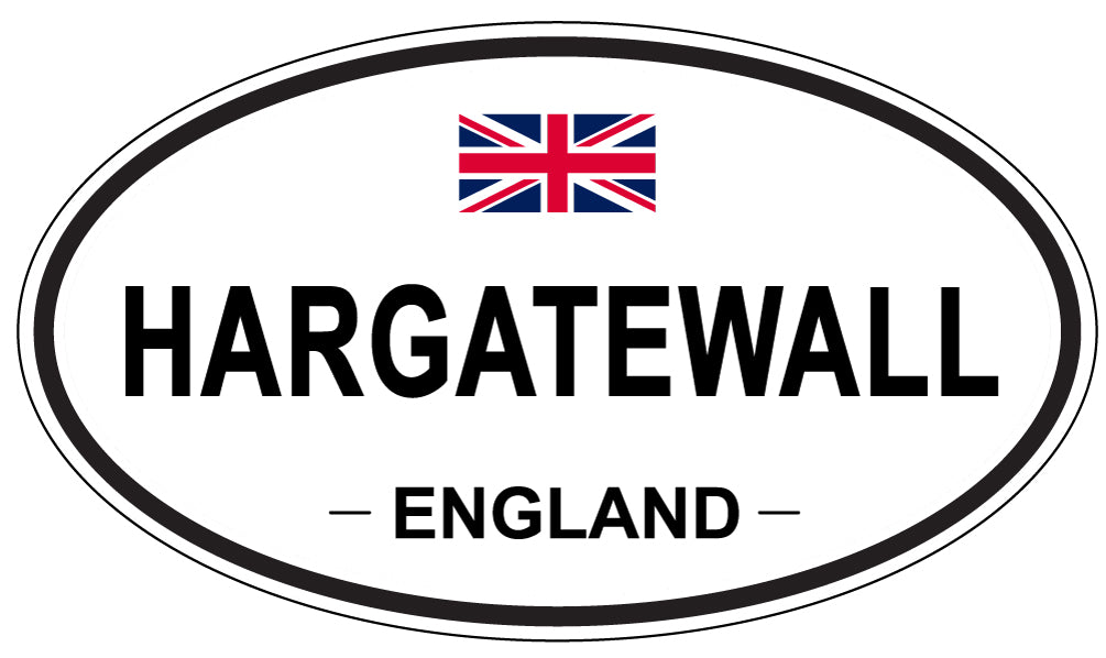 HARGATEWALL, ENGLAND - Oval Sticker