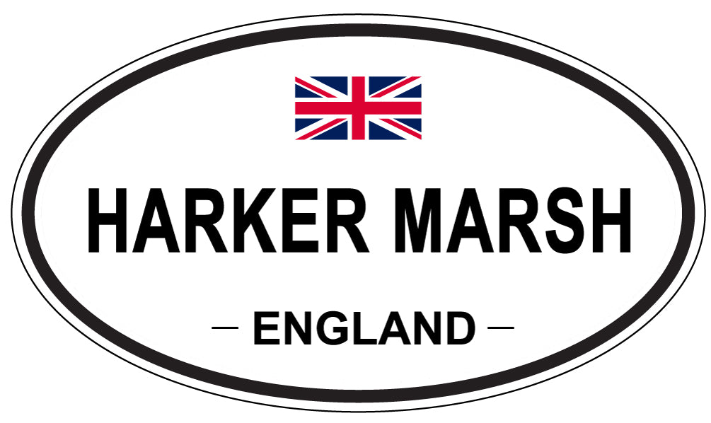 HARKER MARSH, ENGLAND - Oval Sticker