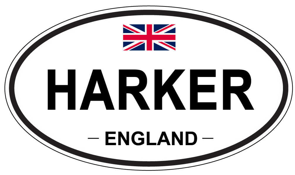 HARKER, ENGLAND - Oval Sticker