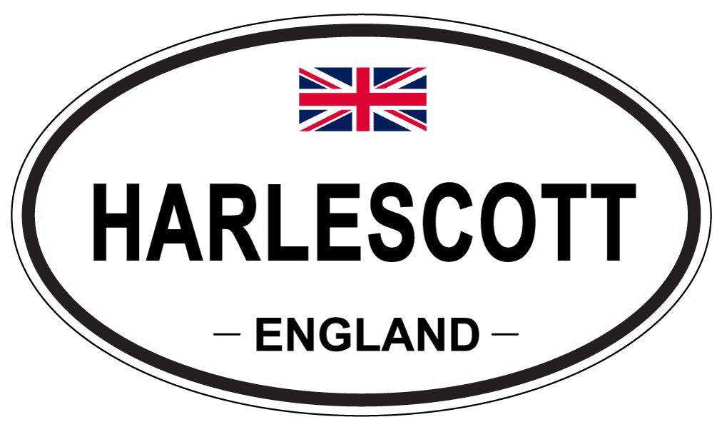 HARLESCOTT, ENGLAND - Oval Sticker