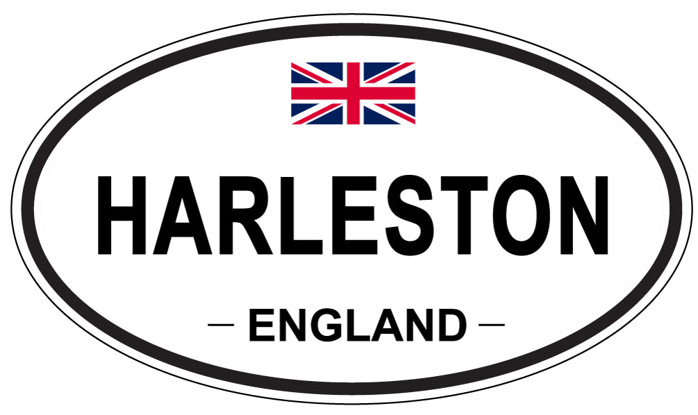 HARLESTON, ENGLAND - Oval Sticker