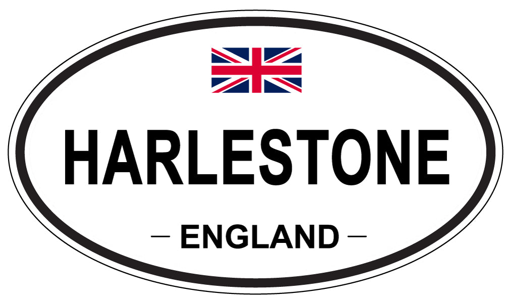 HARLESTONE, ENGLAND - Oval Sticker