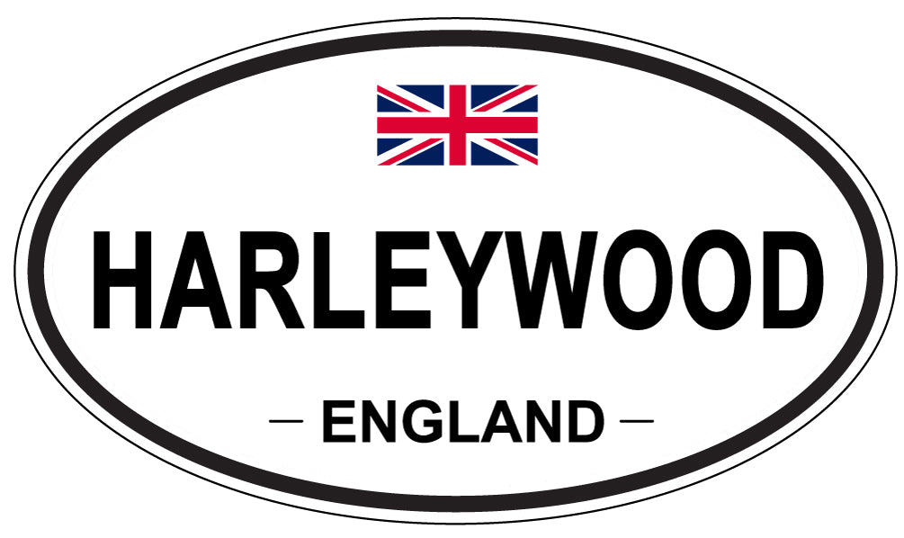 HARLEYWOOD, ENGLAND - Oval Sticker