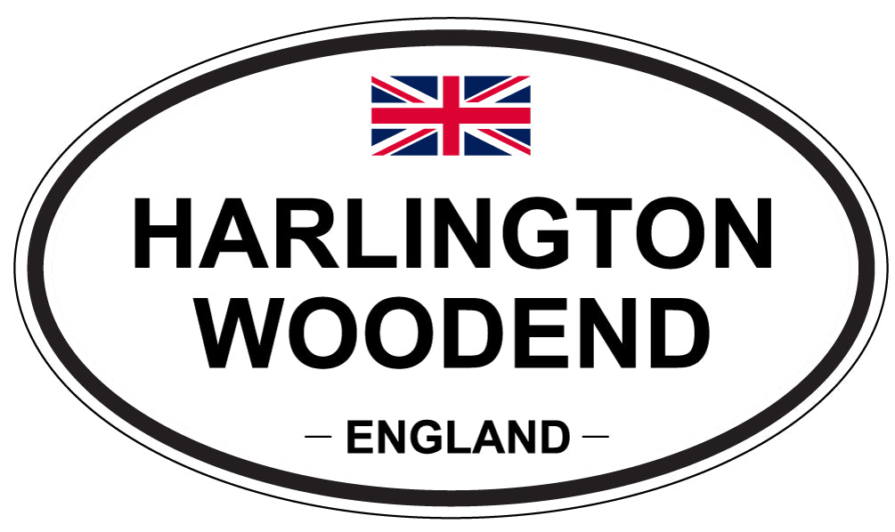 HARLINGTON WOODEND, ENGLAND - Oval Sticker