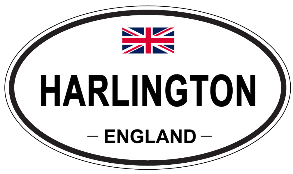 HARLINGTON, ENGLAND - Oval Sticker