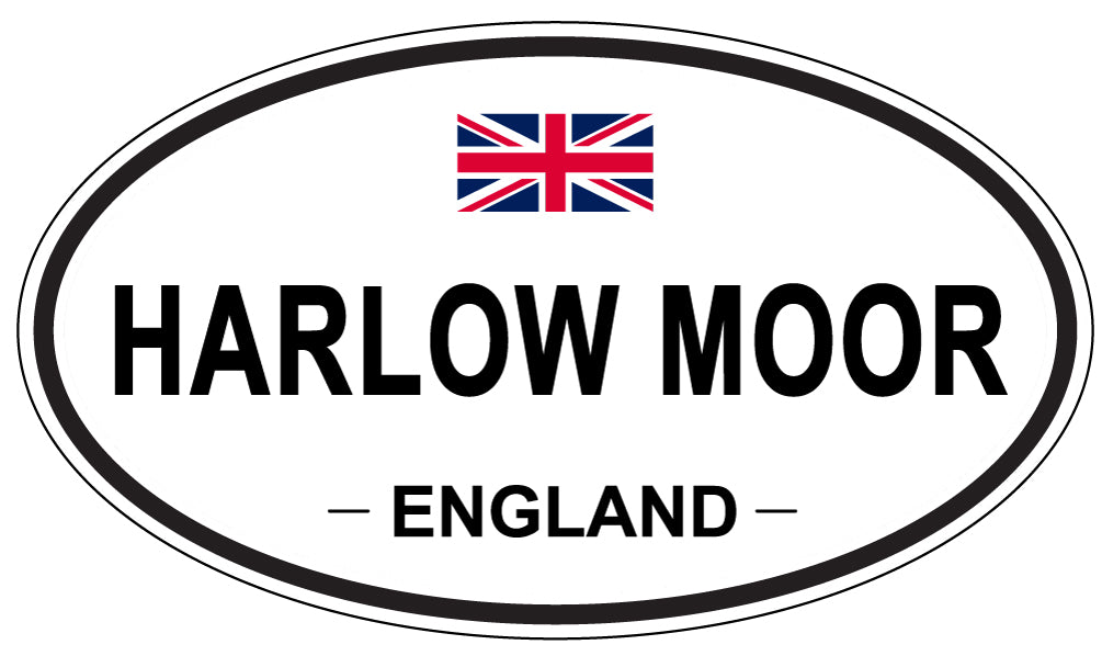 HARLOW MOOR, ENGLAND - Oval Sticker