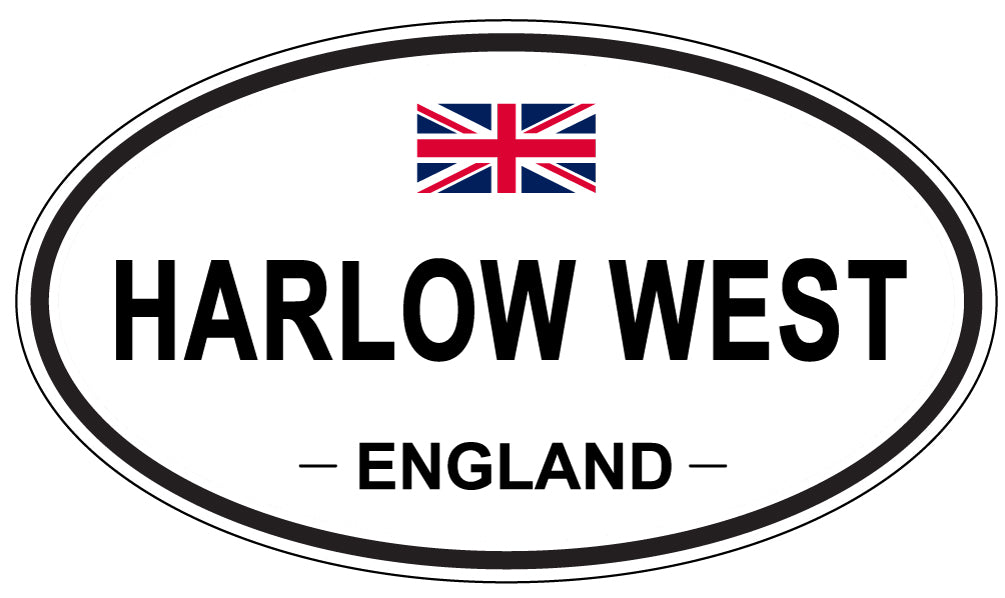 HARLOW WEST, ENGLAND - Oval Sticker