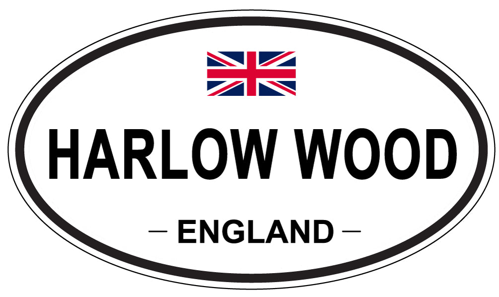 HARLOW WOOD, ENGLAND - Oval Sticker