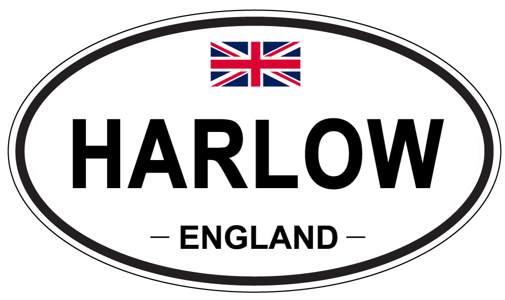 HARLOW, ENGLAND - Oval Sticker