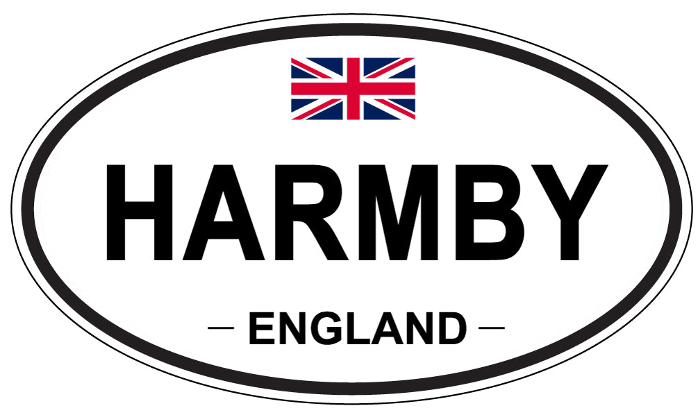 HARMBY, ENGLAND - Oval Sticker