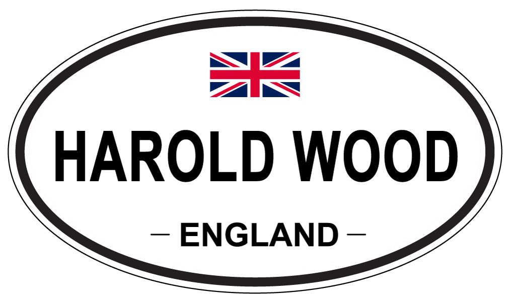 HAROLD WOOD, ENGLAND - Oval Sticker