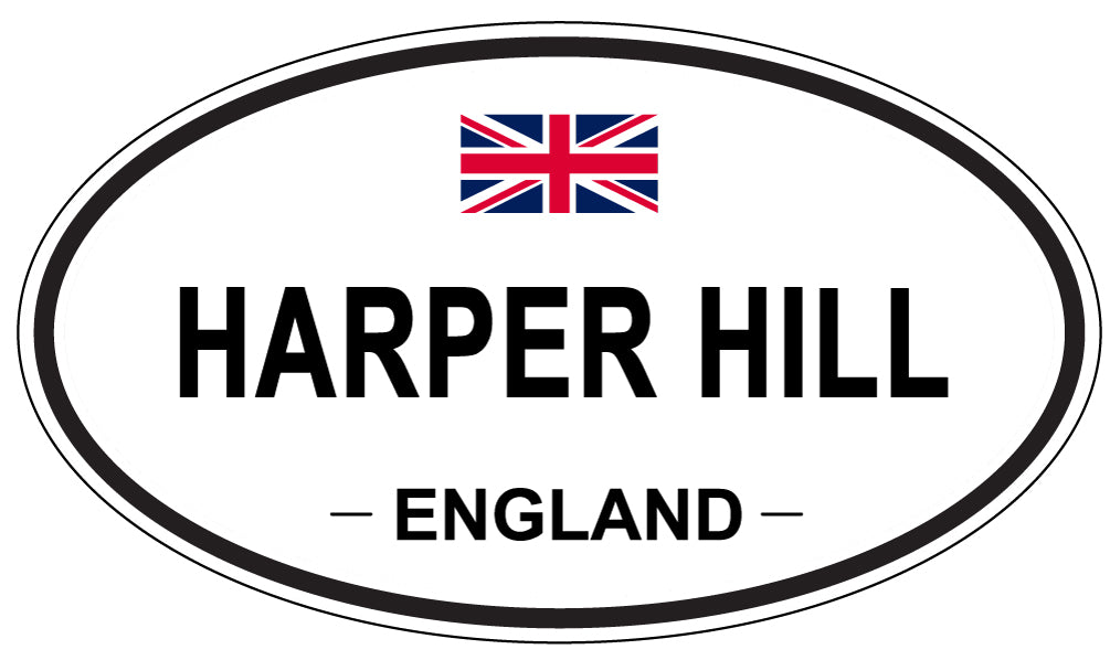 HARPER HILL, ENGLAND - Oval Sticker