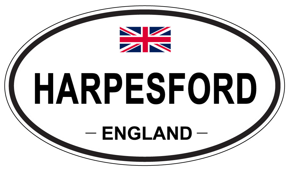 HARPESFORD, ENGLAND - Oval Sticker