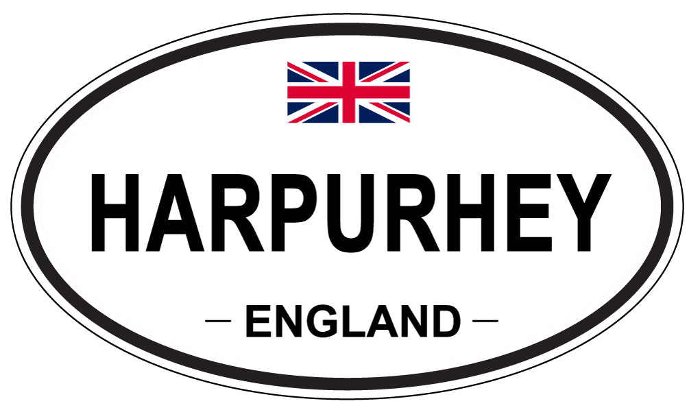 HARPURHEY, ENGLAND - Oval Sticker