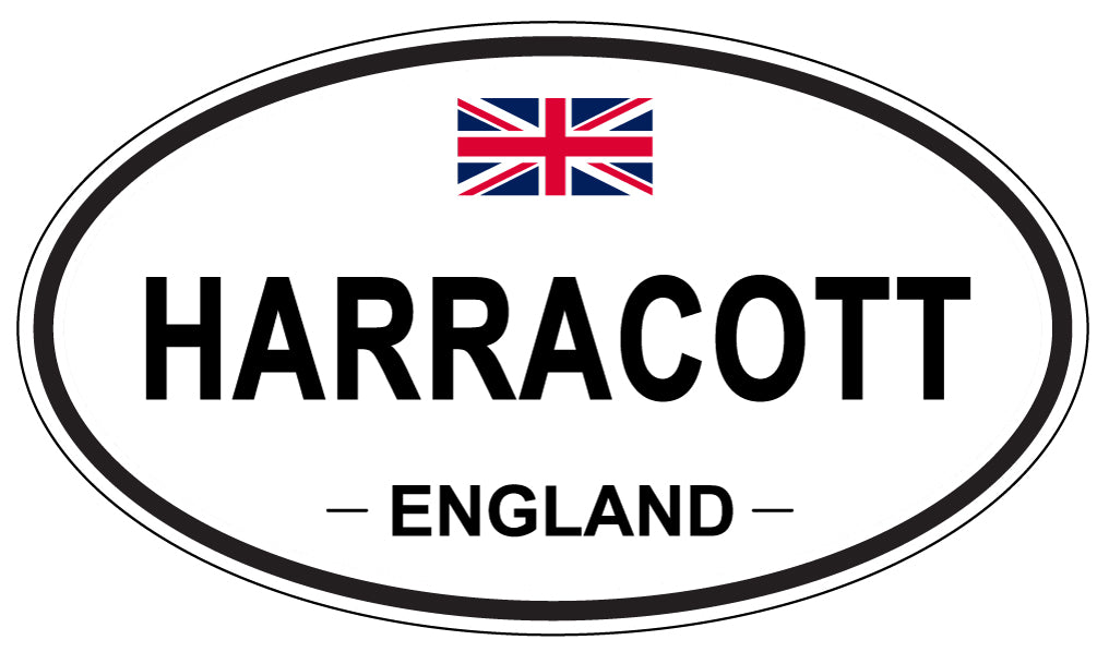 HARRACOTT, ENGLAND - Oval Sticker