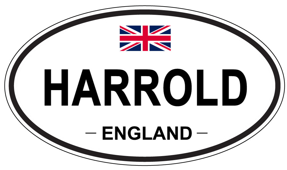 HARROLD, ENGLAND - Oval Sticker