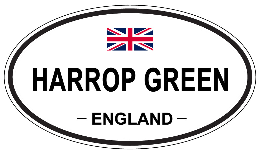 HARROP GREEN, ENGLAND - Oval Sticker