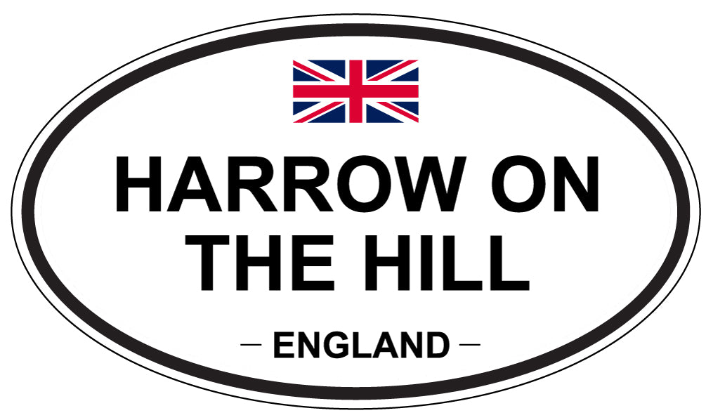 HARROW ON THE HILL, ENGLAND - Oval Sticker