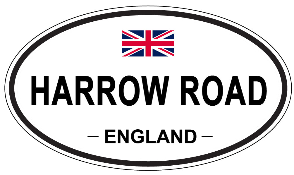 HARROW ROAD, ENGLAND - Oval Sticker