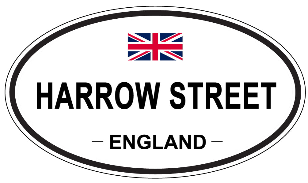 HARROW STREET, England - Oval Magnet