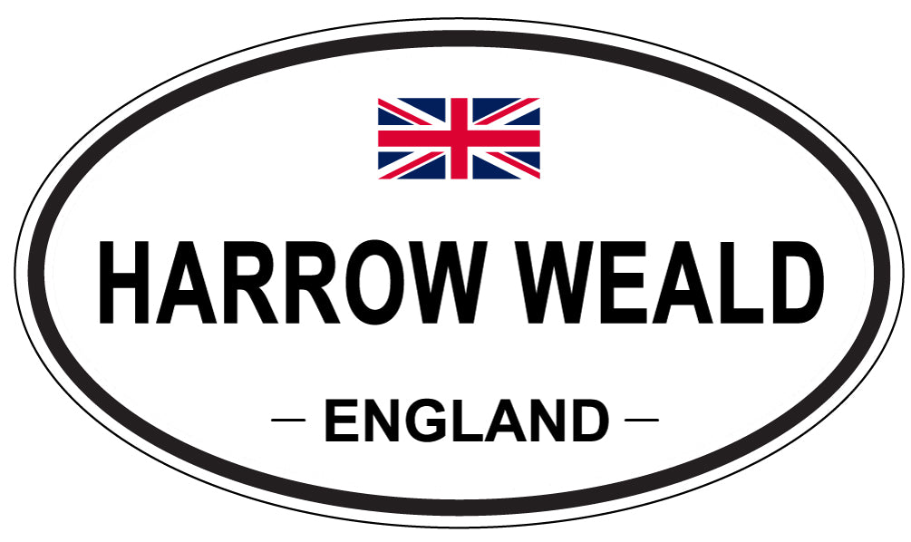HARROW WEALD, ENGLAND - Oval Sticker