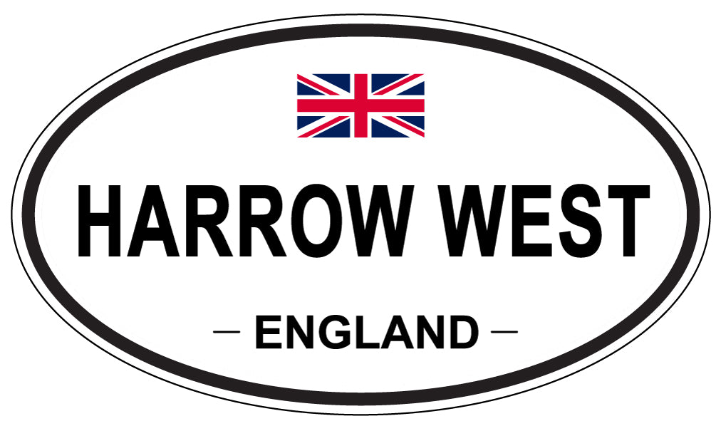 HARROW WEST, ENGLAND - Oval Sticker