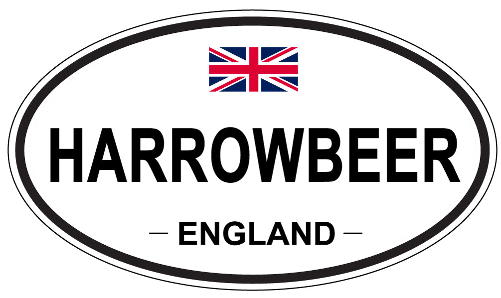 HARROWBEER, ENGLAND - Oval Sticker